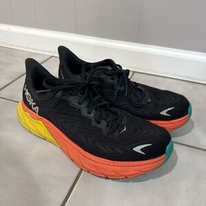 Hoka Black with Orange and Yellow Running Shoes